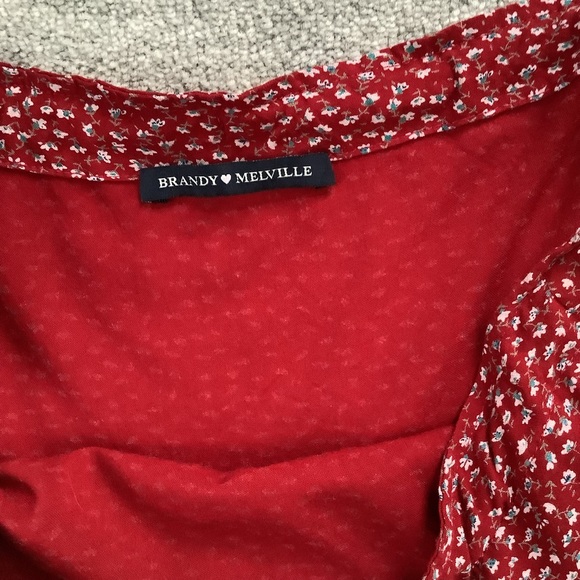 Brandy Melville Drawstring Ditsy Floral Mini Skirt Sz. M - Picture 4 of 5